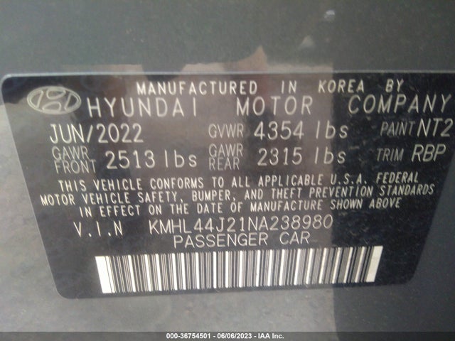 Hyundai Sonata Sel Plus 2022 KMHL44J21NA238980 Image 11