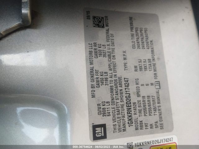 1GKKRNED2GJ174247 GMC ACADIA SLE