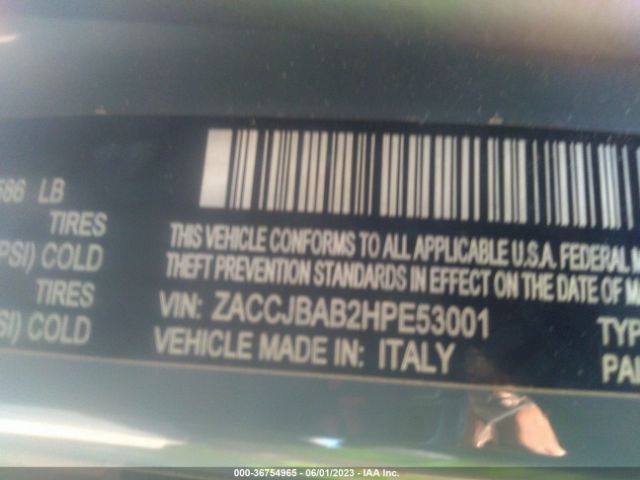 ZACCJBAB2HPE53001 Jeep Renegade Sport