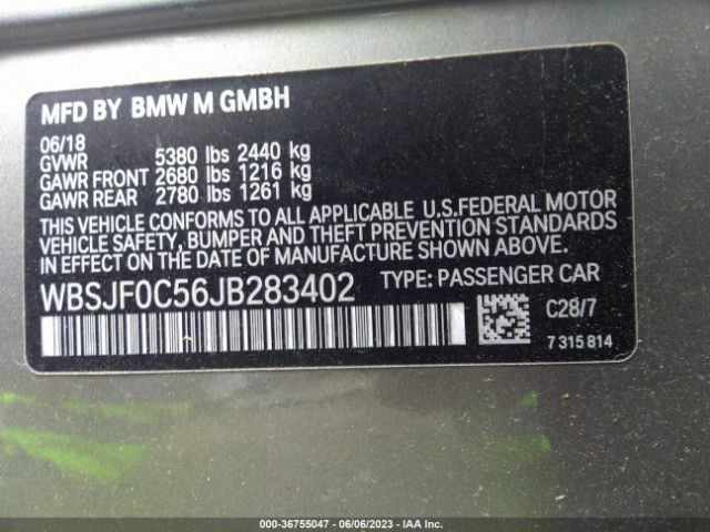 WBSJF0C56JB283402 BMW M5