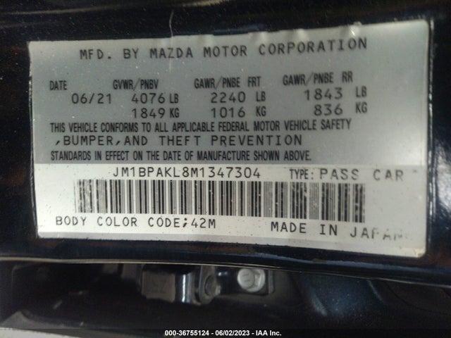 Mazda Mazda3 Hatchback Select 2021 JM1BPAKL8M1347304 Image 10