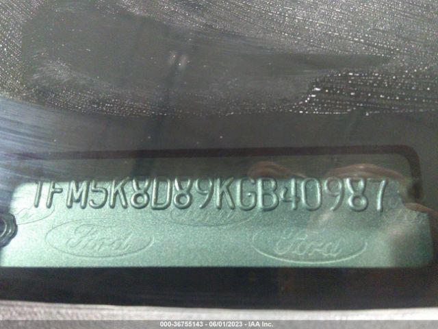 1FM5K8D89KGB40987 Ford EXPLORER XLT
