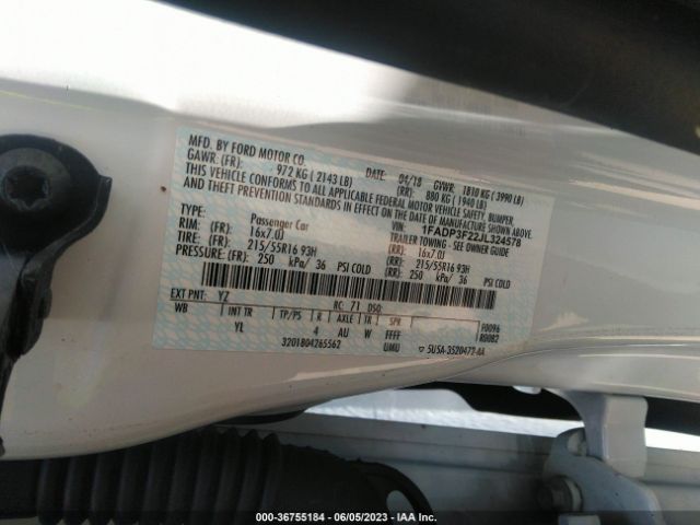 1FADP3F22JL324578 Ford FOCUS SE