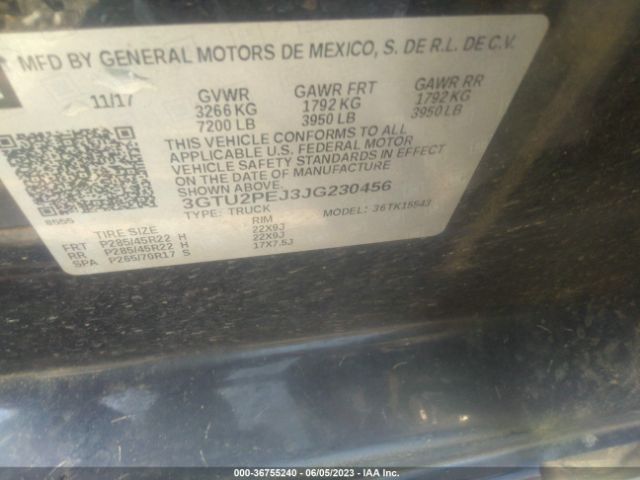 3GTU2PEJ3JG230456 GMC Sierra 1500 Denali