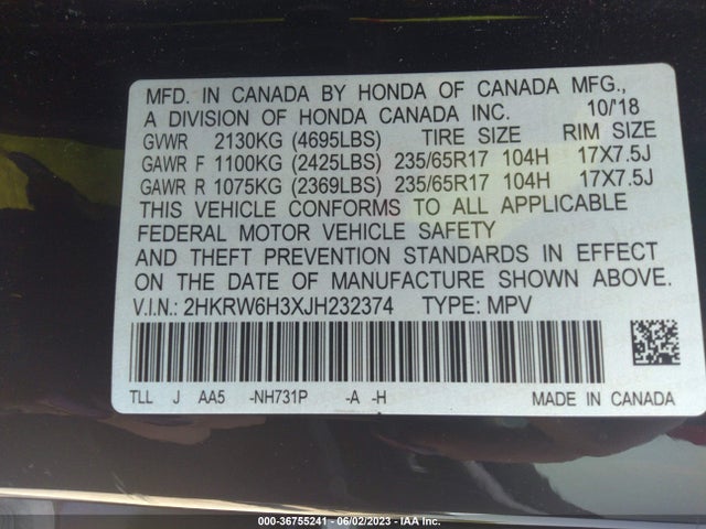 Honda CR-V LX 2018 2HKRW6H3XJH232374 Image 9