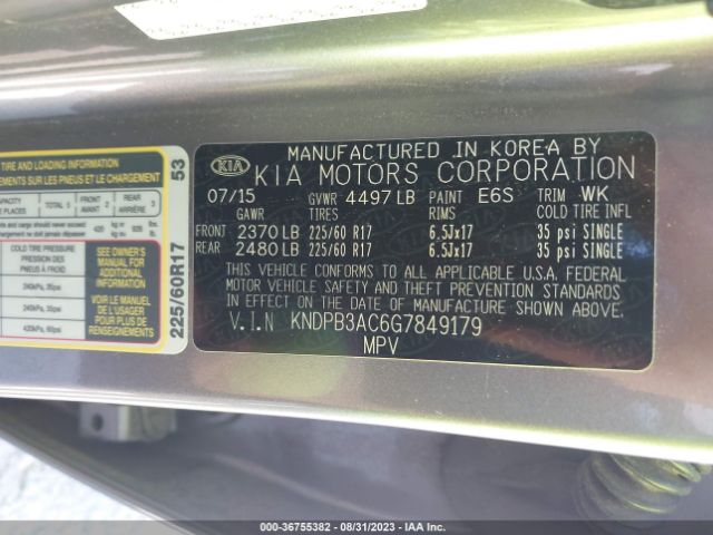 KNDPB3AC6G7849179 KIA Sportage Lx