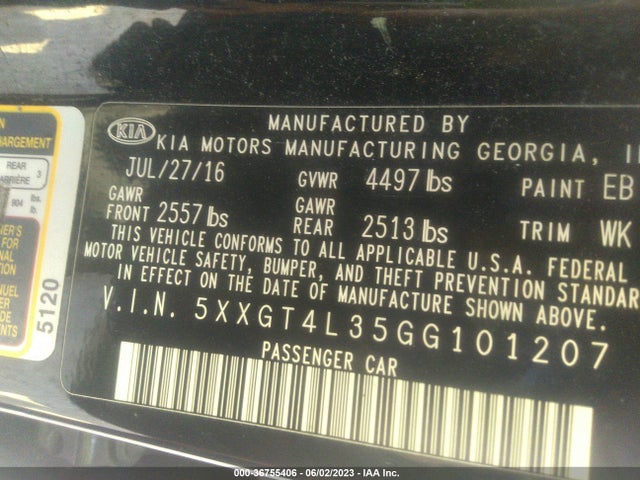 KIA Optima Lx 2016 5XXGT4L35GG101207 Image 9