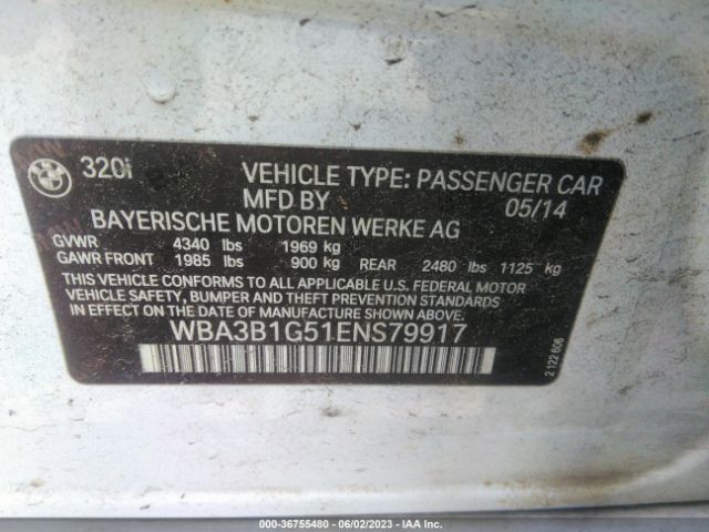 WBA3B1G51ENS79917 BMW 3 Series 320i
