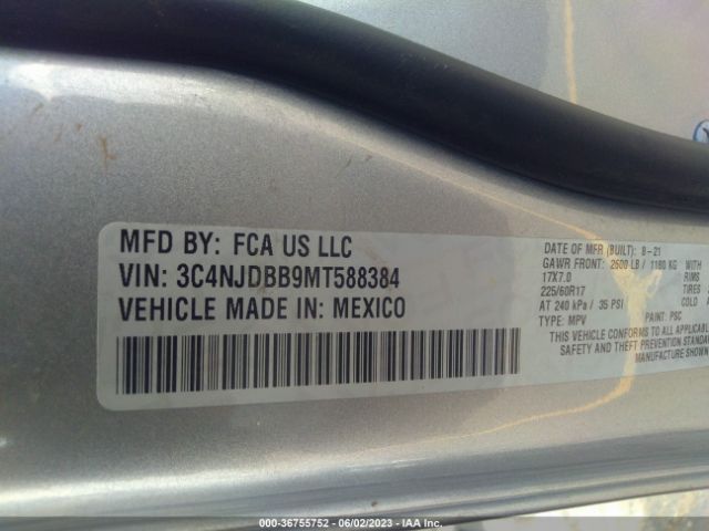 3C4NJDBB9MT588384 Jeep Compass Latitude