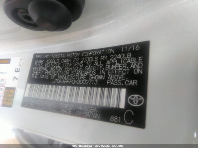 Toyota Prius Prime Plus/premium/advanced 2017 JTDKARFP0H3002713 Image 9