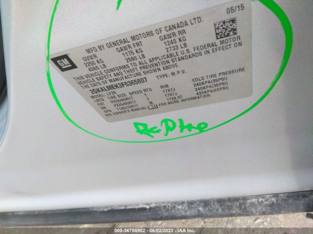 2GKALMEK3F6365807 GMC Terrain Sle