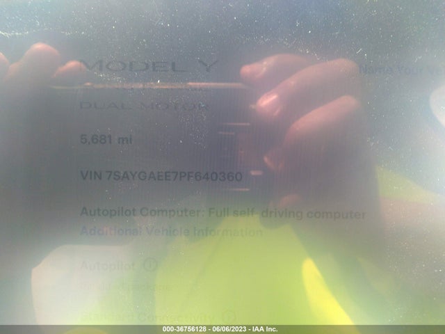 Tesla Model Y Long Range 2023 7SAYGAEE7PF640360 Image 7