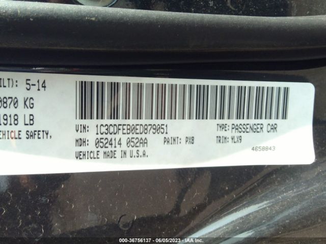 1C3CDFEB0ED879051 Dodge DART GT