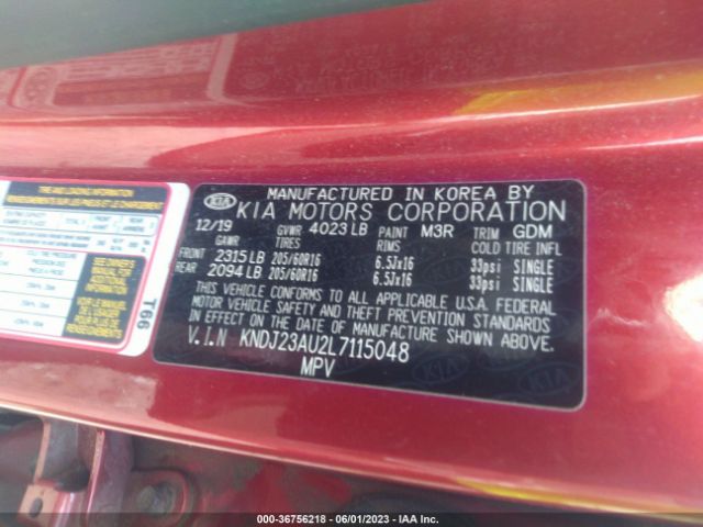 KNDJ23AU2L7115048 KIA SOUL LX