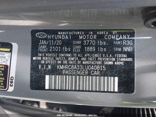 Hyundai Venue Sel 2020 KMHRC8A33LU040815 Image 10