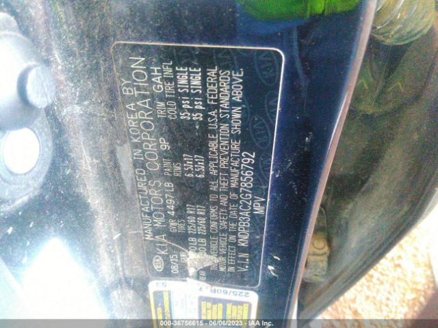 KNDPB3AC2G7856792 KIA Sportage Lx