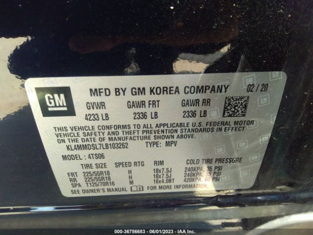 KL4MMDSL7LB103262 Buick Encore Gx Select