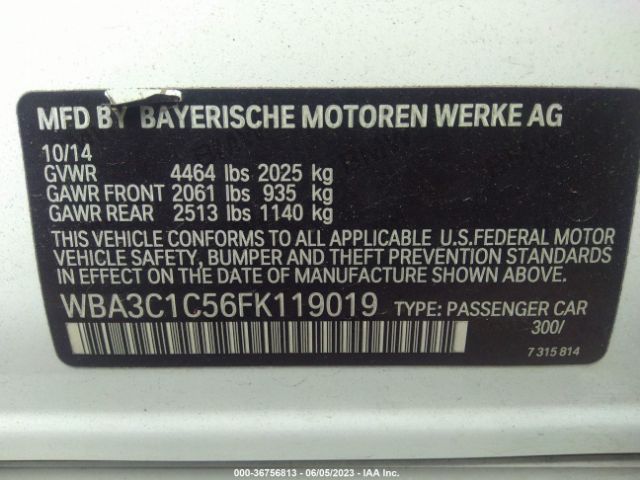 WBA3C1C56FK119019 BMW 3 Series 328i