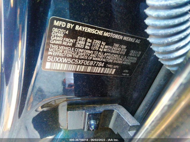 5UXXW5C5XF0E87784 BMW X4 Xdrive35i