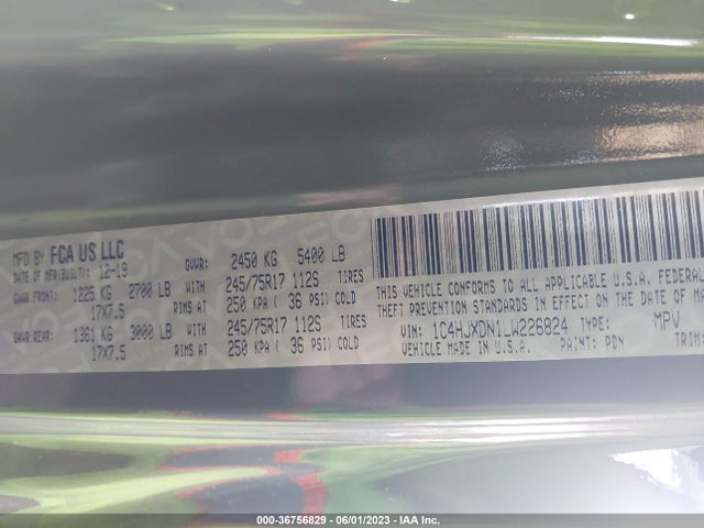 1C4HJXDN1LW226824 Jeep Wrangler Unlimited Sport S