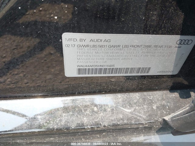 WAU44AFD5HN016485 Audi A8 L