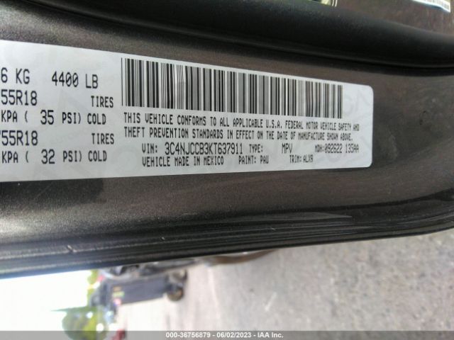 3C4NJCCB3KT637911 Jeep Compass Limited