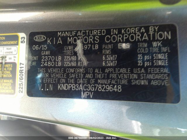 KNDPB3AC3G7829648 KIA Sportage Lx