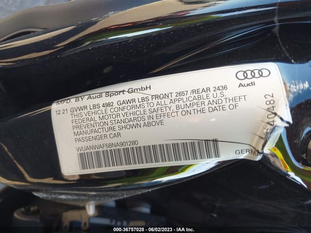 2022 Audi RS 5, VIN: WUANWAF58NA901280