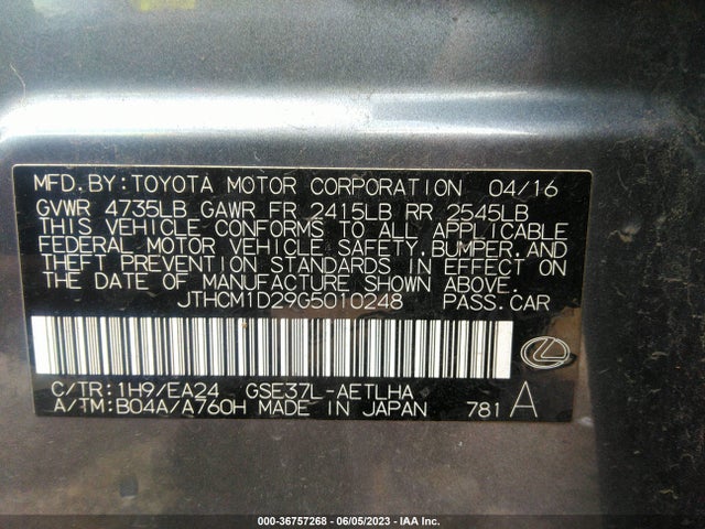 JTHCM1D29G5010248 Lexus IS 300