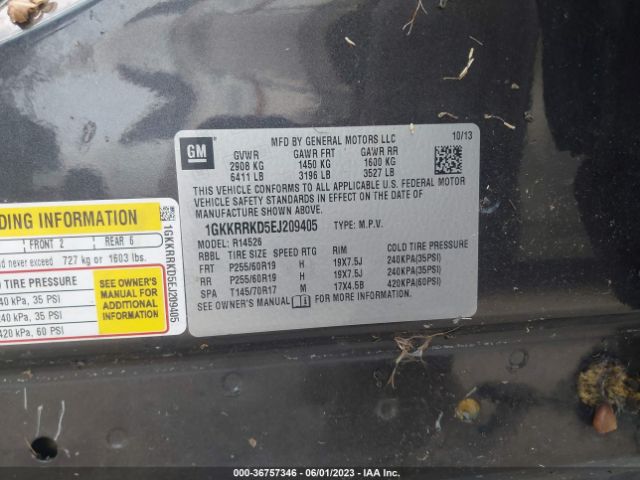 1GKKRRKD5EJ209405 GMC ACADIA SLT