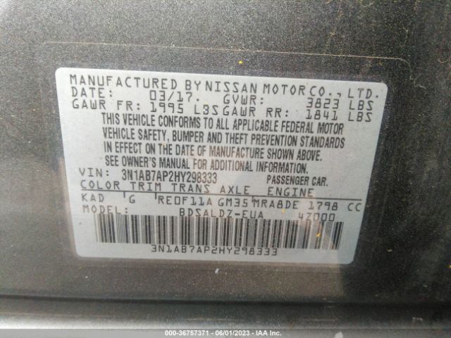 3N1AB7AP2HY298333 Nissan SENTRA SV