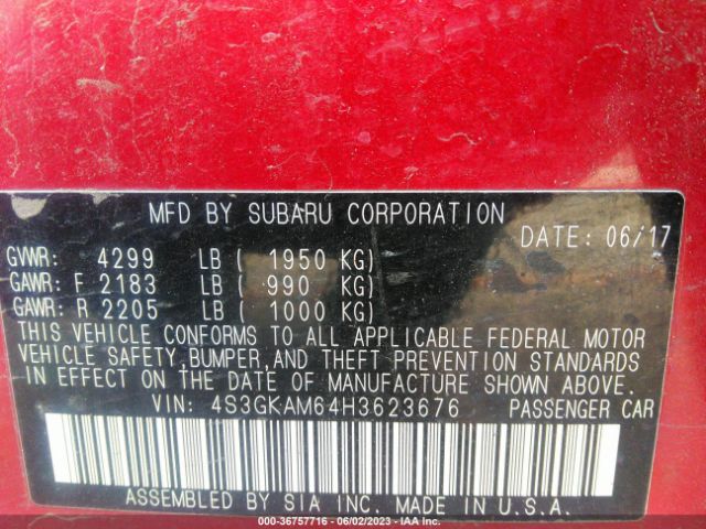 4S3GKAM64H3623676 Subaru Impreza Sport