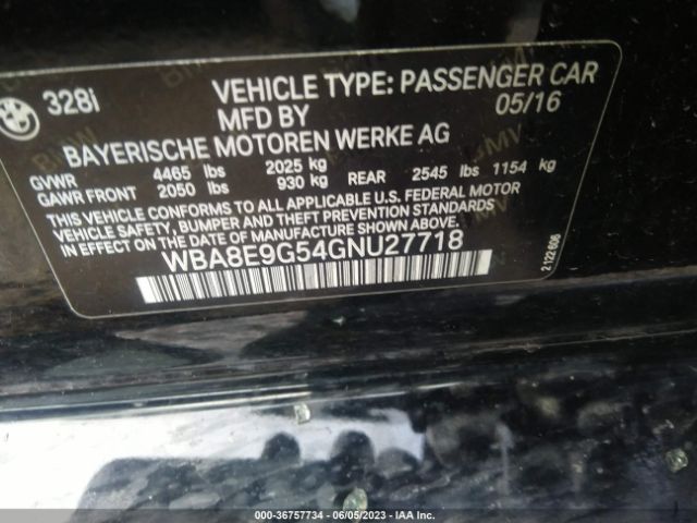 WBA8E9G54GNU27718 BMW 3 Series 328i