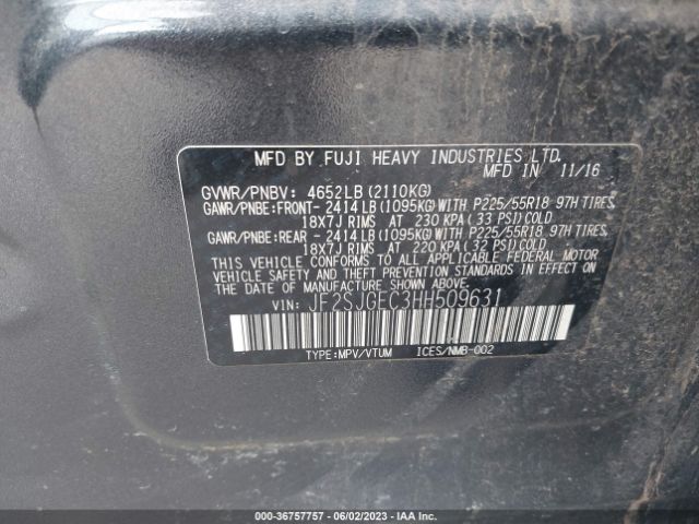 JF2SJGEC3HH509631 Subaru Forester Premium