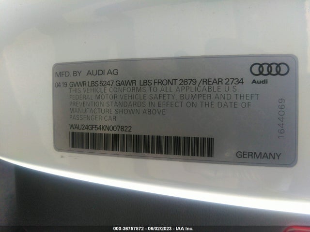 2019 Audi S5, VIN: WAU24GF54KN007822