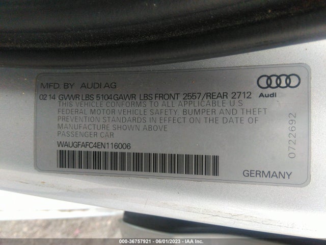 WAUGFAFC4EN116006 Audi A6 2.0t Premium Plus