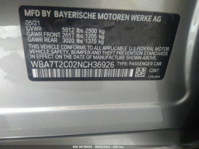 WBA7T2C02NCH36926 BMW 7 Series 740i