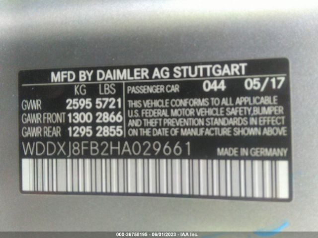 WDDXJ8FB2HA029661 Mercedes-Benz S-class S 550