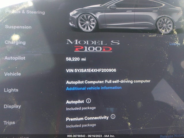 5YJSA1E4XHF200906 Tesla Model S 100d/90d/75d/60d/p100d