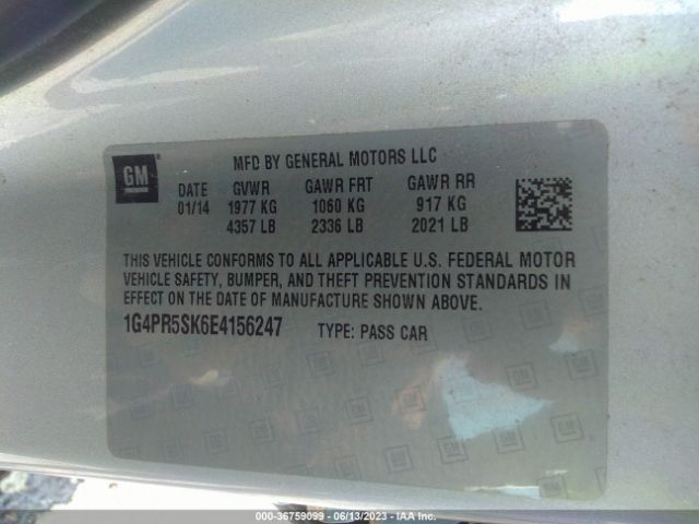 1G4PR5SK6E4156247 Buick Verano Convenience Group