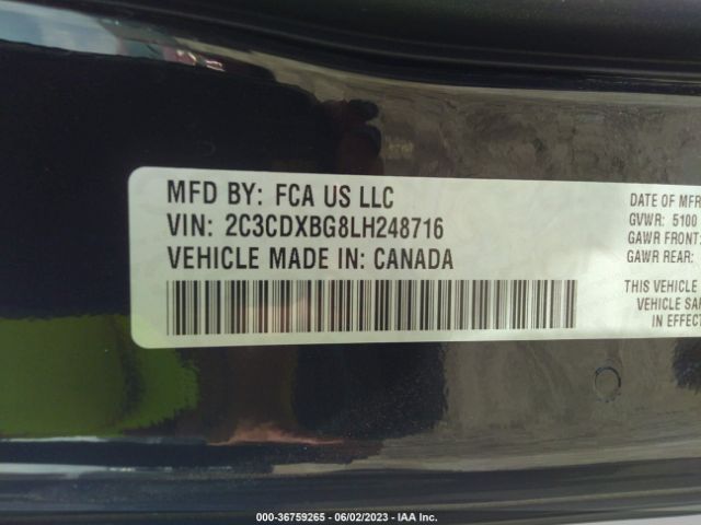 2C3CDXBG8LH248716 Dodge Charger Sxt