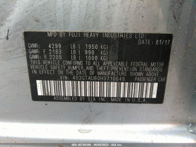 4S3GTAU60H3710648 Subaru Impreza Limited