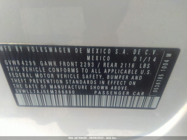 3VWLL7AJ5EM266880 Volkswagen Jetta Sedan Tdi