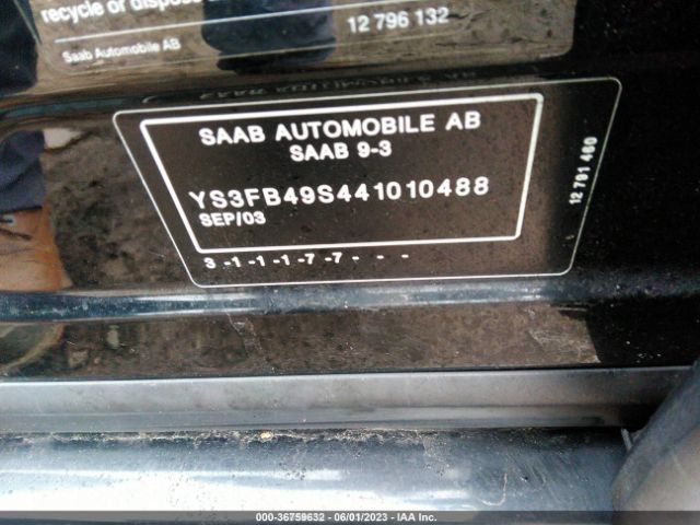 2004 SAAB 9-3 YS3FB49S441010488 Photo 8