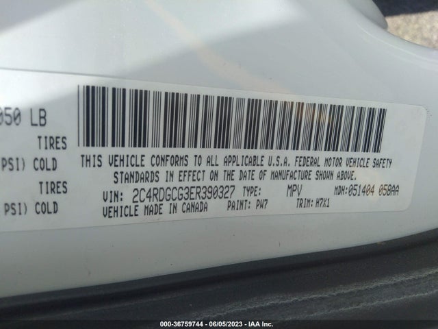 Dodge Grand Caravan Sxt 2014 2C4RDGCG3ER390327 Image 9