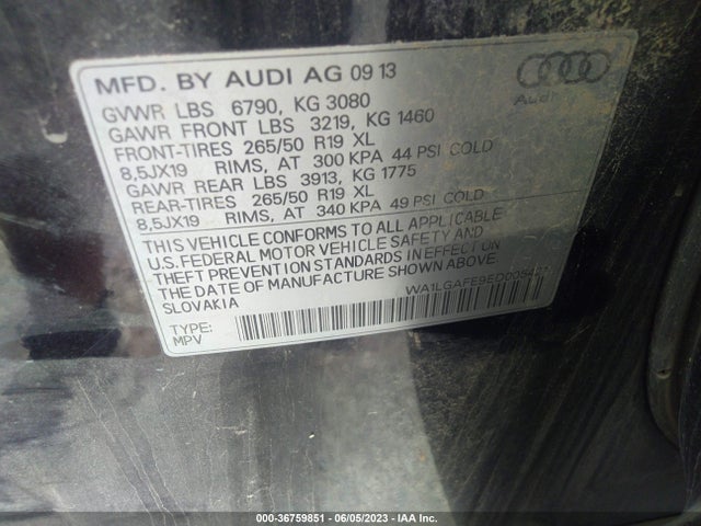 WA1LGAFE9ED005421 Audi Q7 3.0t Premium Plus