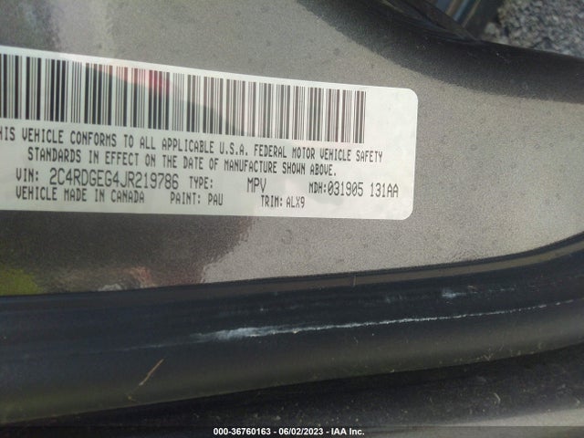 Dodge Grand Caravan Gt 2018 2C4RDGEG4JR219786 Image 9