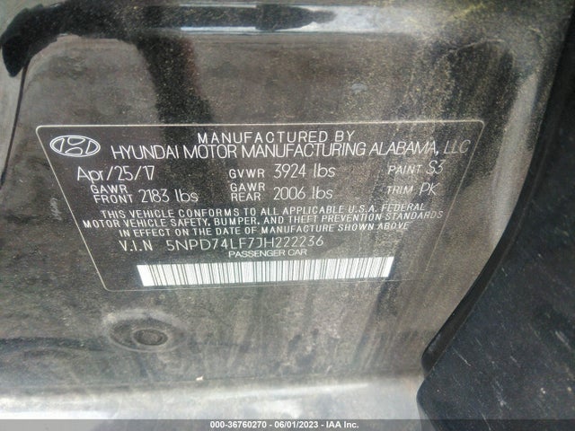 Hyundai ELANTRA SE 2018 5NPD74LF7JH222236 Image 10