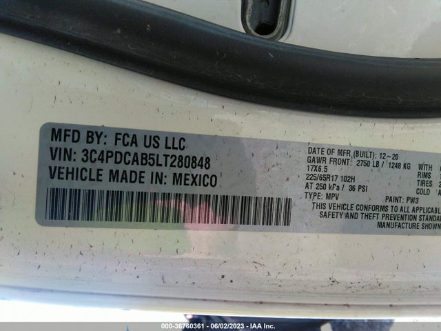 Dodge Journey Se Value 2020 3C4PDCAB5LT280848 Image 9