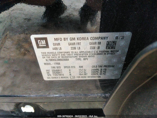 Chevrolet Trailblazer Ls 2021 KL79MNSL5MB026004 Image 9
